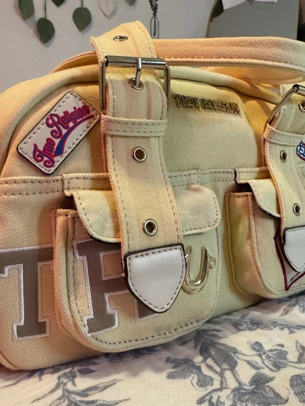 True Religion Multi-Patch Satchel